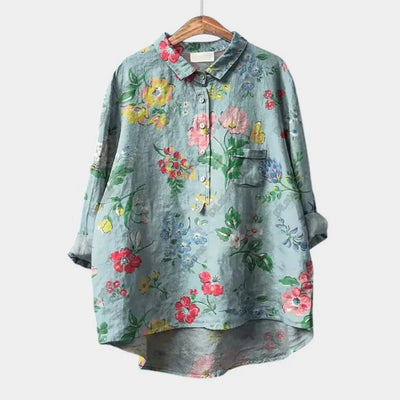 FRANCESCA | Oversized Floral Blouse in Bright Colors