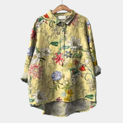 FRANCESCA | Oversized Floral Blouse in Bright Colors