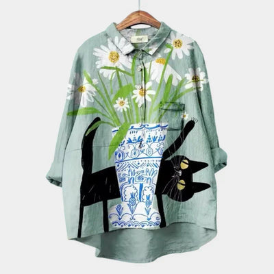 ELISABETTA | Oversized Floral Blouse