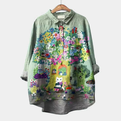 ELISABETTA | Oversized Floral Blouse
