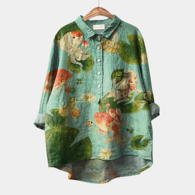 VIOLETTA | Oversized Floral Blouse