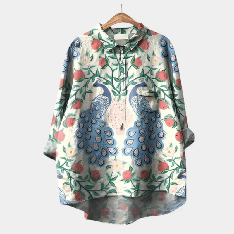 VIOLETTA | Oversized Floral Blouse
