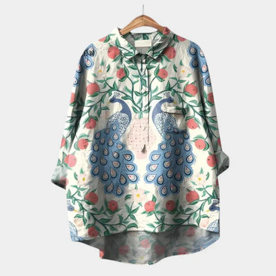 VIOLETTA | Oversized Floral Blouse