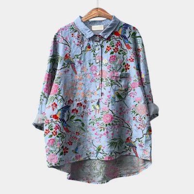 VIOLETTA | Oversized Floral Blouse