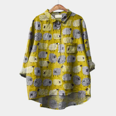 VIOLETTA | Oversized Floral Blouse